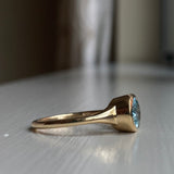 14k Aquamarine Tapered Signet Ring