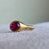Glacé Grand - 14k Rubellite Signet Ring