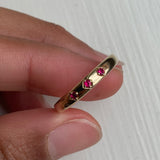14k Ruby Ellipses Band