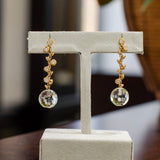 Aether - 18k Prasiolite and Diamond Earrings