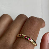 14k Ruby Ellipses Band