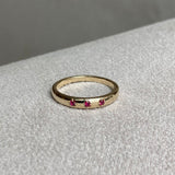 14k Ruby Ellipses Band