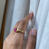 Glacé Grand - 14k Rubellite Signet Ring
