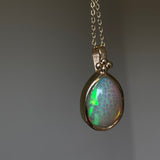 14k Ethiopian Honeycomb Opal Pendant with Gold Granules