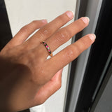 14k Ruby Ellipses Band