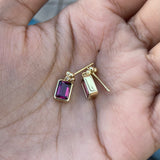 Dahlia - 18k Pink Tourmaline and Diamond Earrings