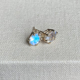 Selene - 14k Oval Cut Moonstone Studs