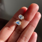 Selene - 14k Oval Cut Moonstone Studs