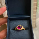 Glacé Grand - 14k Rubellite Signet Ring