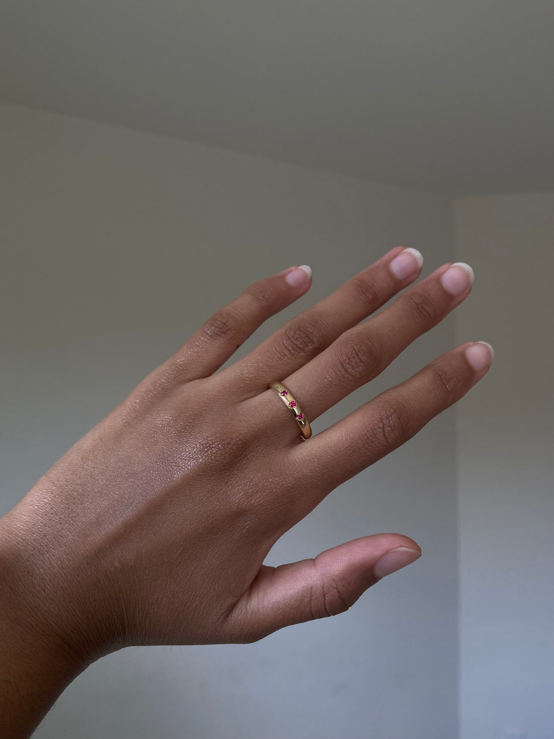 14k Ruby Ellipses Band