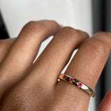 14k Ruby Ellipses Band