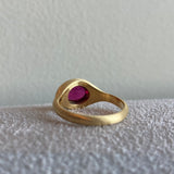 Glacé Grand - 14k Rubellite Signet Ring