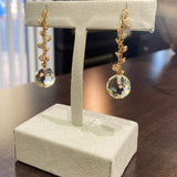 Aether - 18k Prasiolite and Diamond Earrings