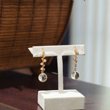 Aether - 18k Prasiolite and Diamond Earrings