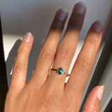 18k Indicolite Tourmaline and Diamond Ring