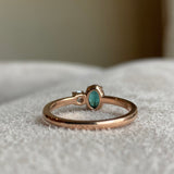18k Indicolite Tourmaline and Diamond Ring