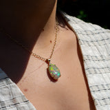 Oracle - 14k Opal and Diamond Pendant