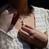 Oracle - 14k Opal and Diamond Pendant