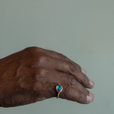 Glacé - 14k Rainbow Moonstone Signet Ring
