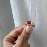 Glacé Grand - 14k Rubellite Signet Ring