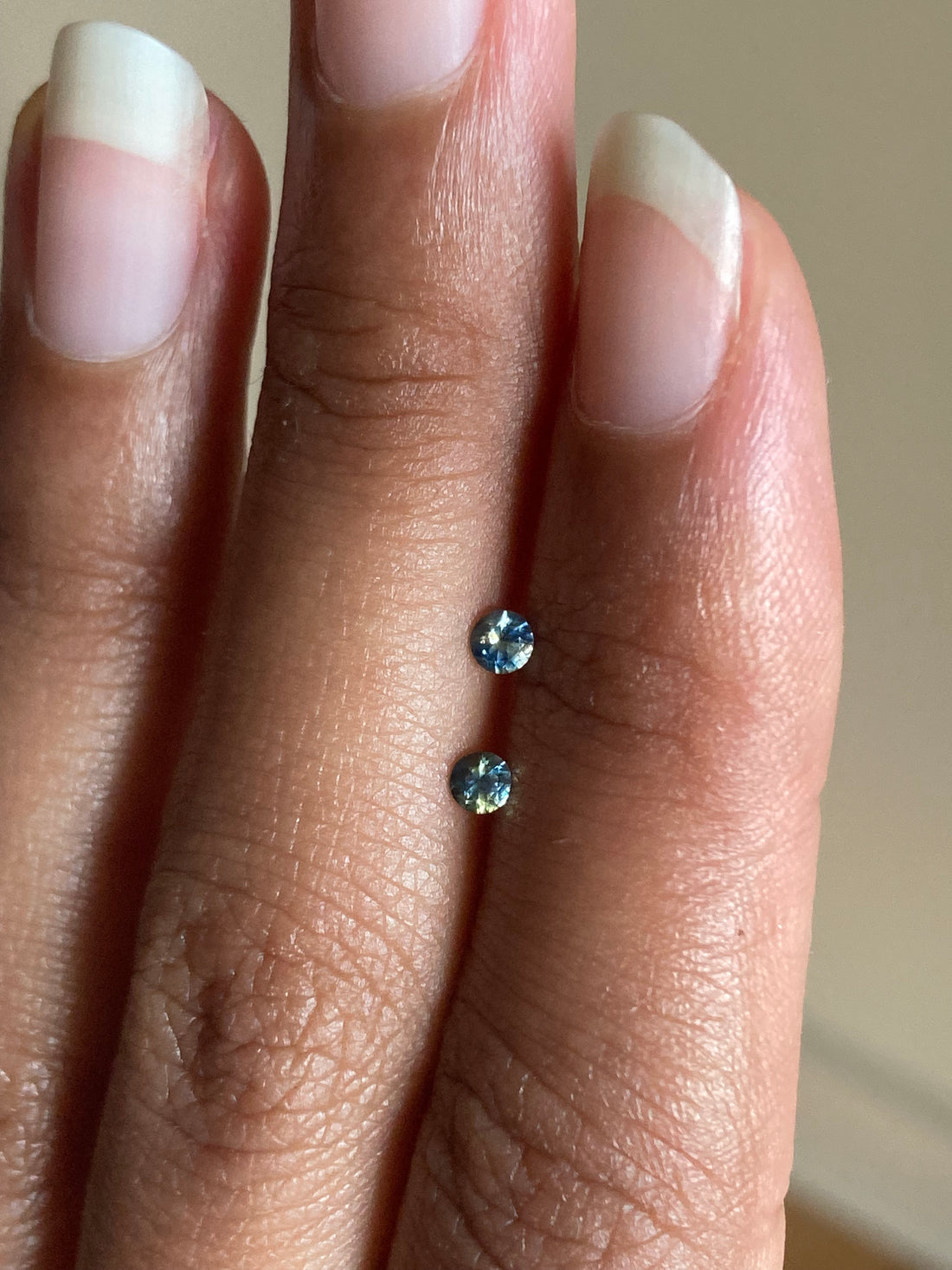 Reserved: Custom 14k Hoops with Montana Sapphire