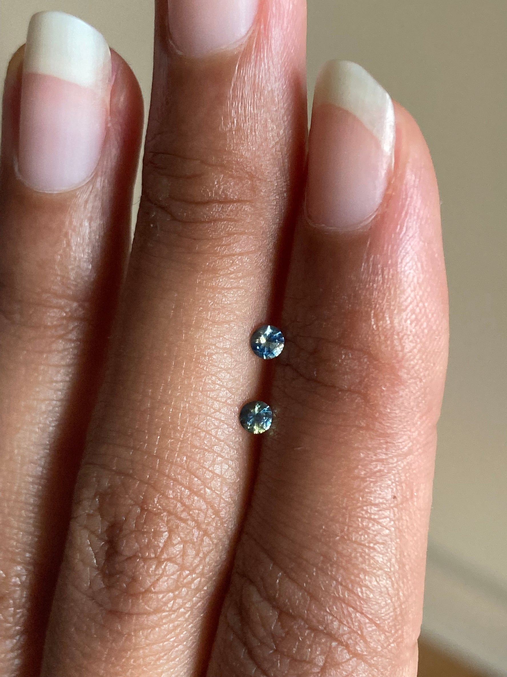Reserved: Custom 14k Hoops with Montana Sapphire