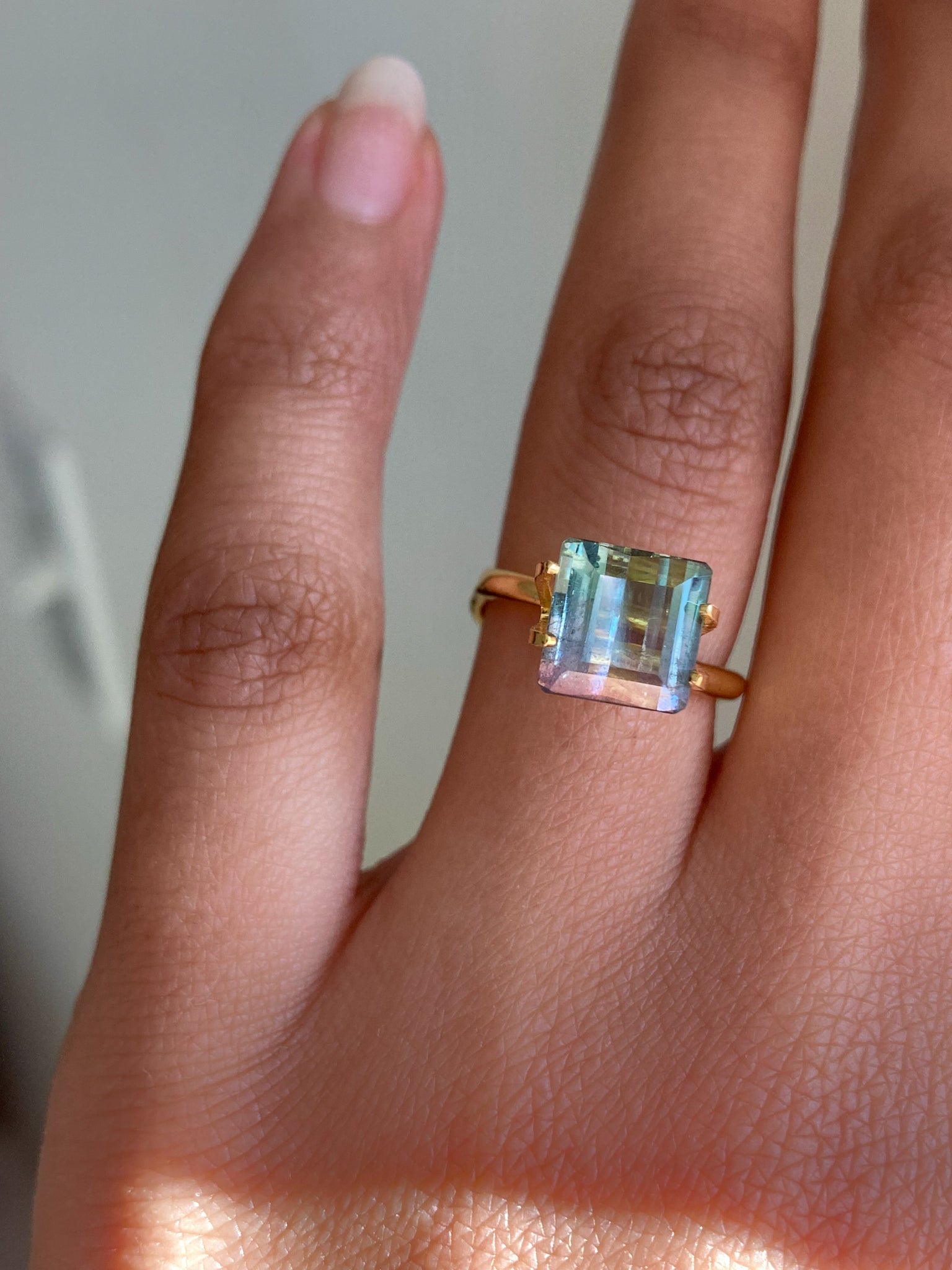 2.14 ct Mermaid Bicolor Tourmaline from Mozambique