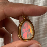 14k White Opal Pendant