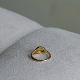 Glacé - 14k Peridot Signet Ring