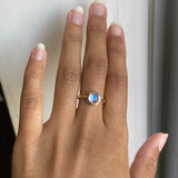 14k Round Moonstone Ring
