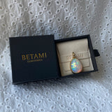 14k White Opal Pendant