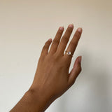 14k Round Moonstone Ring