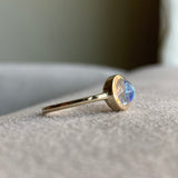 14k Round Moonstone Ring