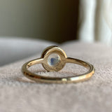 14k Round Moonstone Ring