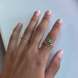 14k Bamboo Green Tourmaline Ring