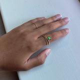 14k Bamboo Green Tourmaline Ring