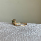 14k Bamboo Green Tourmaline Ring