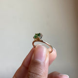 14k Bamboo Green Tourmaline Ring