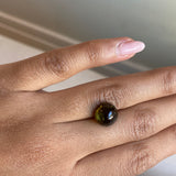 5.1 ct Olive Green Tourmaline Cabochon