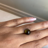 5.1 ct Olive Green Tourmaline Cabochon
