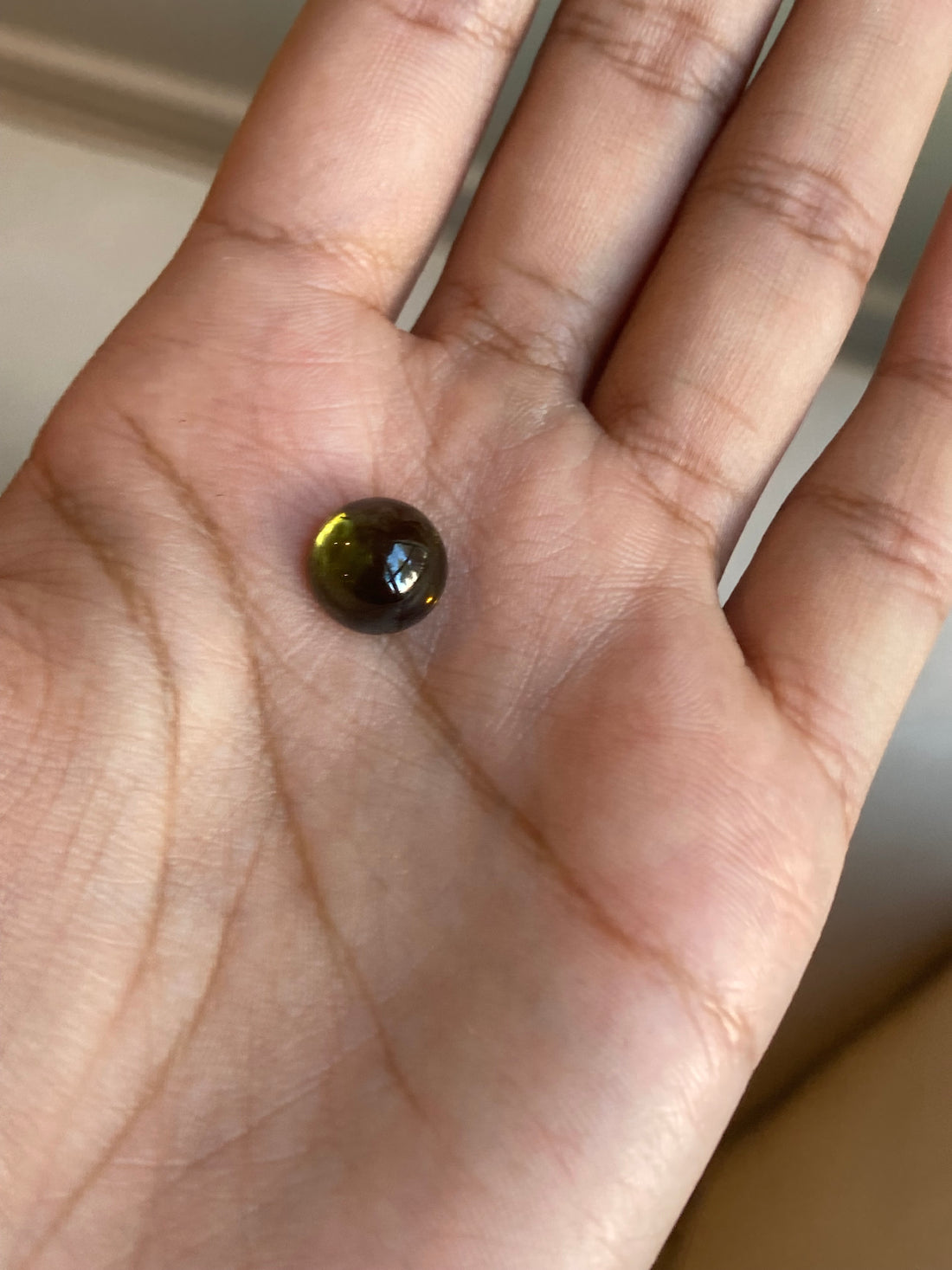 5.1 ct Olive Green Tourmaline Cabochon