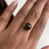 5.1 ct Olive Green Tourmaline Cabochon