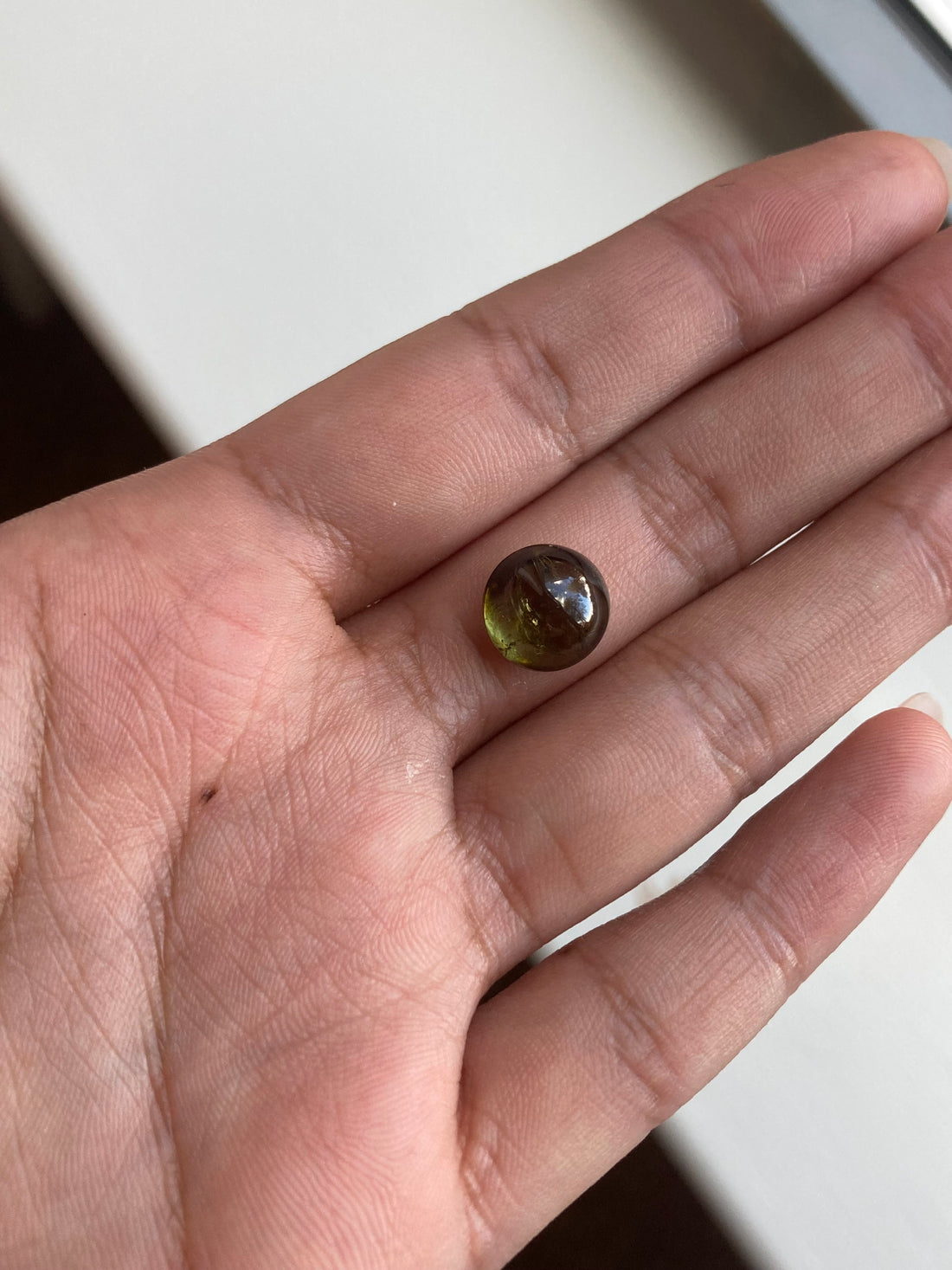 5.1 ct Olive Green Tourmaline Cabochon