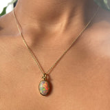 14k Opal Pendant with Gold Granules