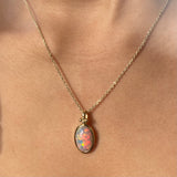 14k Opal Pendant with Gold Granules