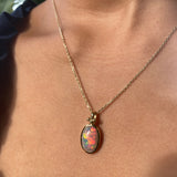 14k Opal Pendant with Gold Granules