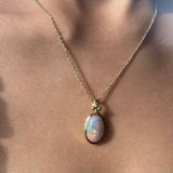 14k Opal Pendant with Gold Granules