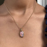 14k Opal Pendant with Gold Granules
