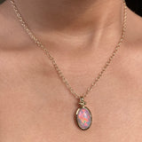 14k Opal Pendant with Gold Granules