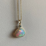 Grace - 14k Ethiopian Opal and Montana Sapphire Pendant
